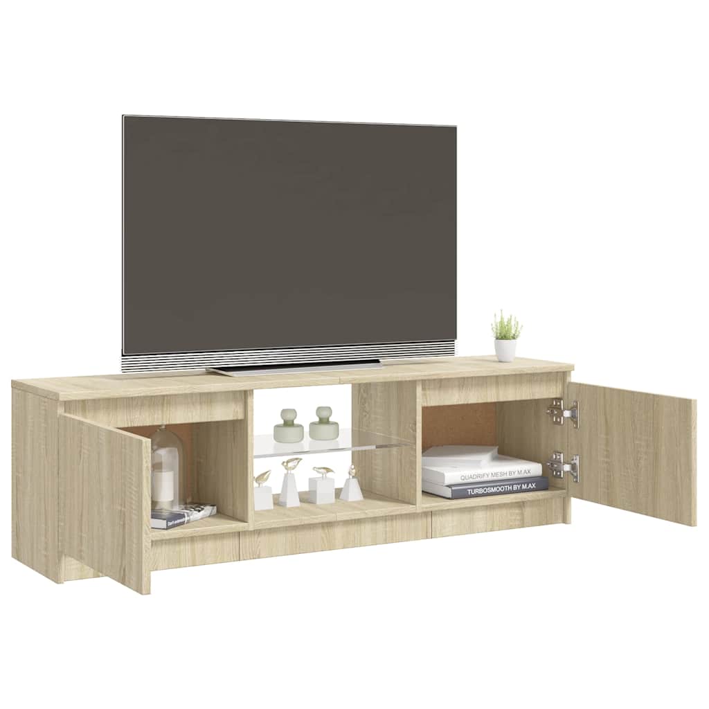 Έπιπλο Τηλεόρασης με LED Sonoma Δρυς 120 x 30 x 36 εκ. - Pakobazaar