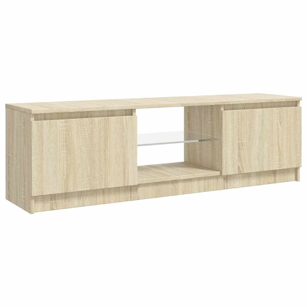 Έπιπλο Τηλεόρασης με LED Sonoma Δρυς 120 x 30 x 36 εκ. - Pakobazaar