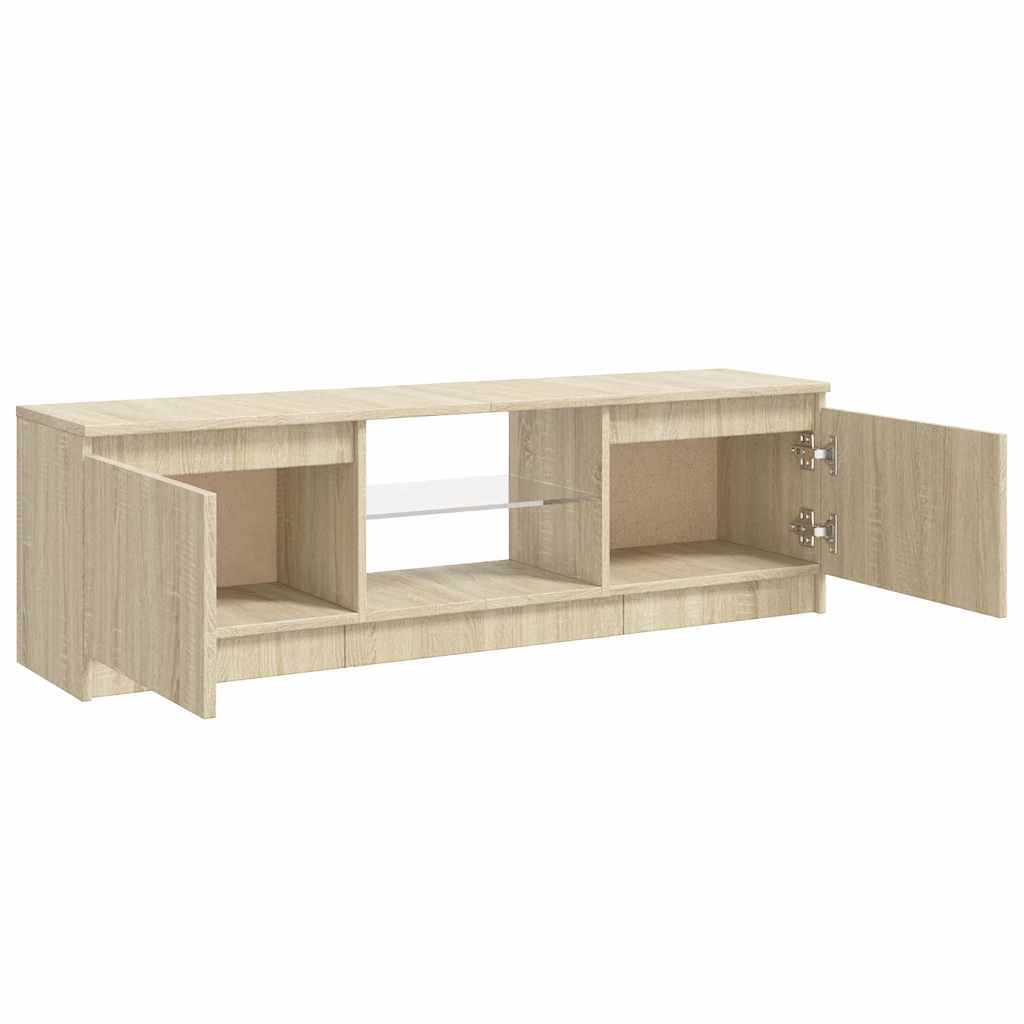 Έπιπλο Τηλεόρασης με LED Sonoma Δρυς 120 x 30 x 36 εκ. - Pakobazaar