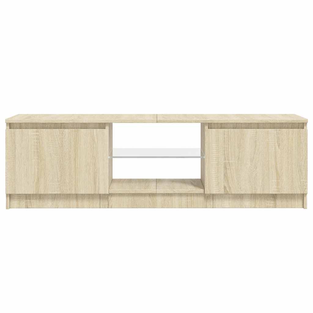 Έπιπλο Τηλεόρασης με LED Sonoma Δρυς 120 x 30 x 36 εκ. - Pakobazaar
