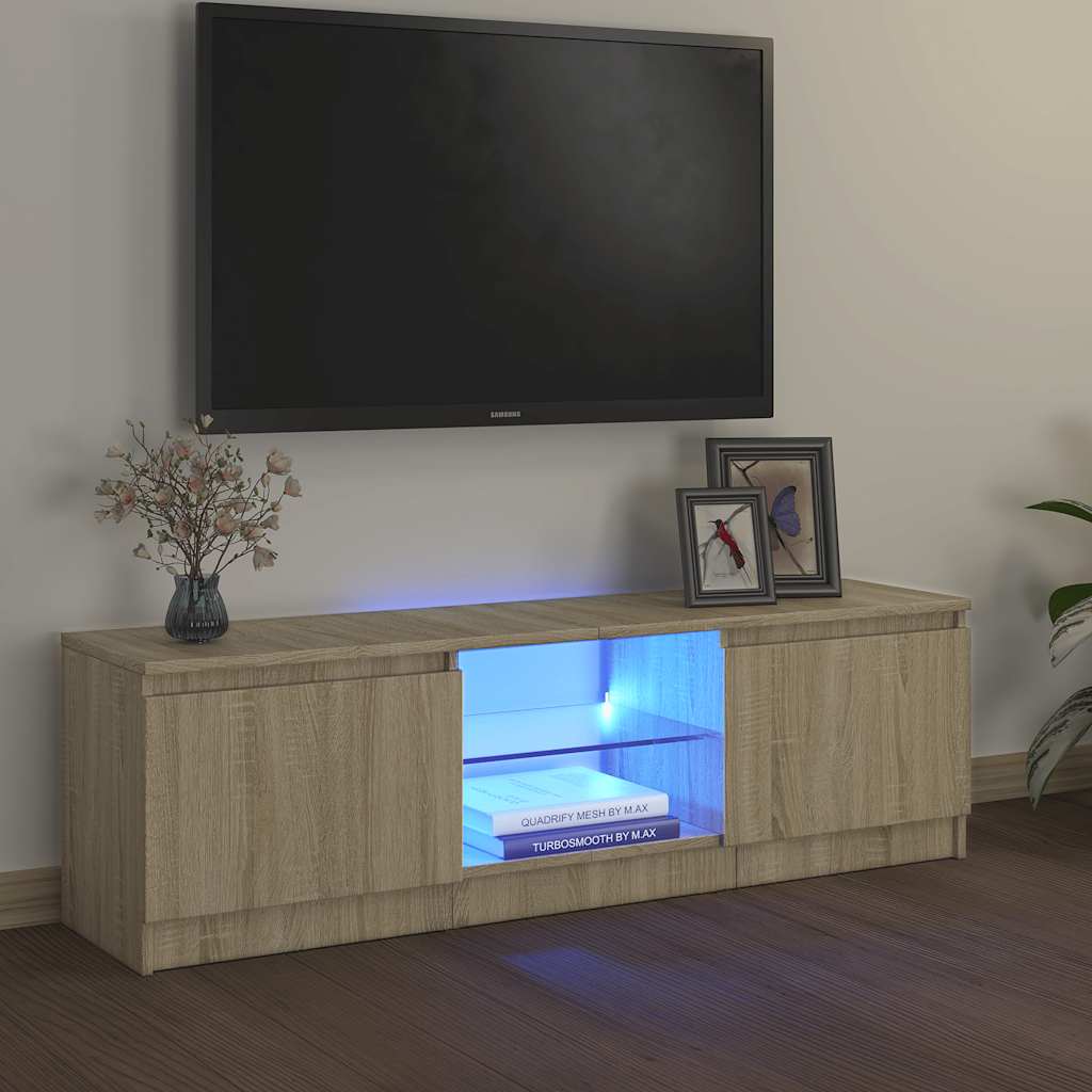 Έπιπλο Τηλεόρασης με LED Sonoma Δρυς 120 x 30 x 36 εκ. - Pakobazaar