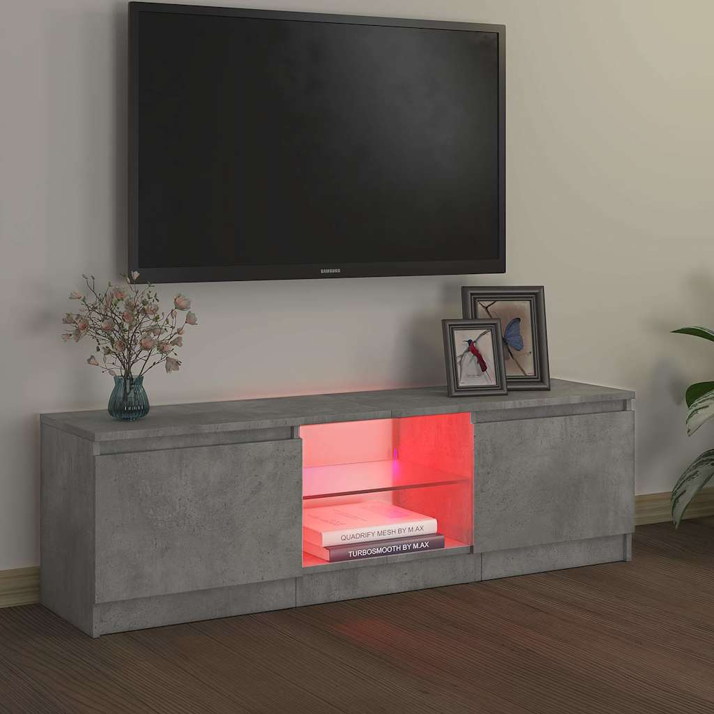 Έπιπλο Τηλεόρασης με LED Γκρι Σκυρδέματος 120 x 30 x 36 εκ. - Pakobazaar