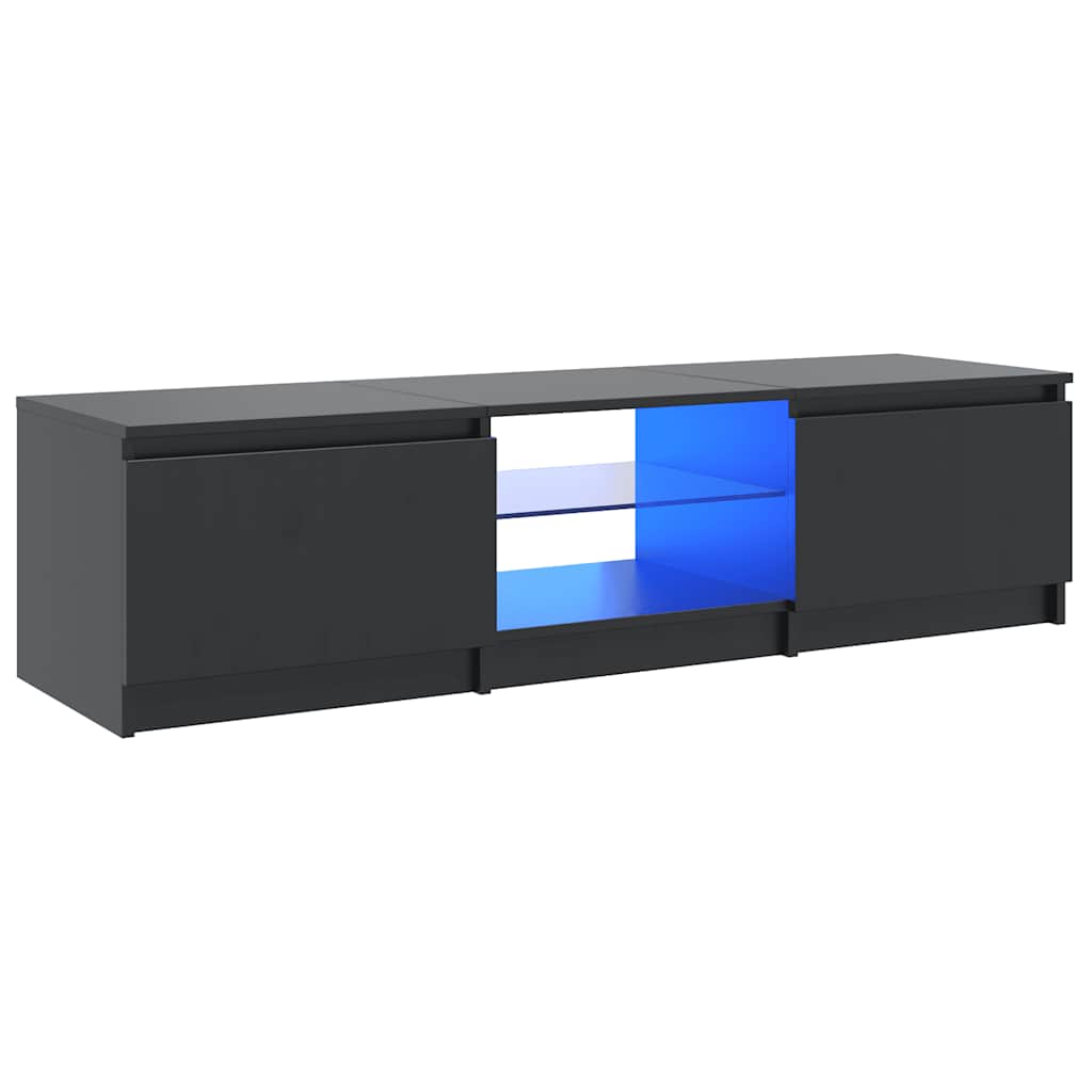 Έπιπλο Τηλεόρασης με LED Γκρι 140x40x36 εκ.