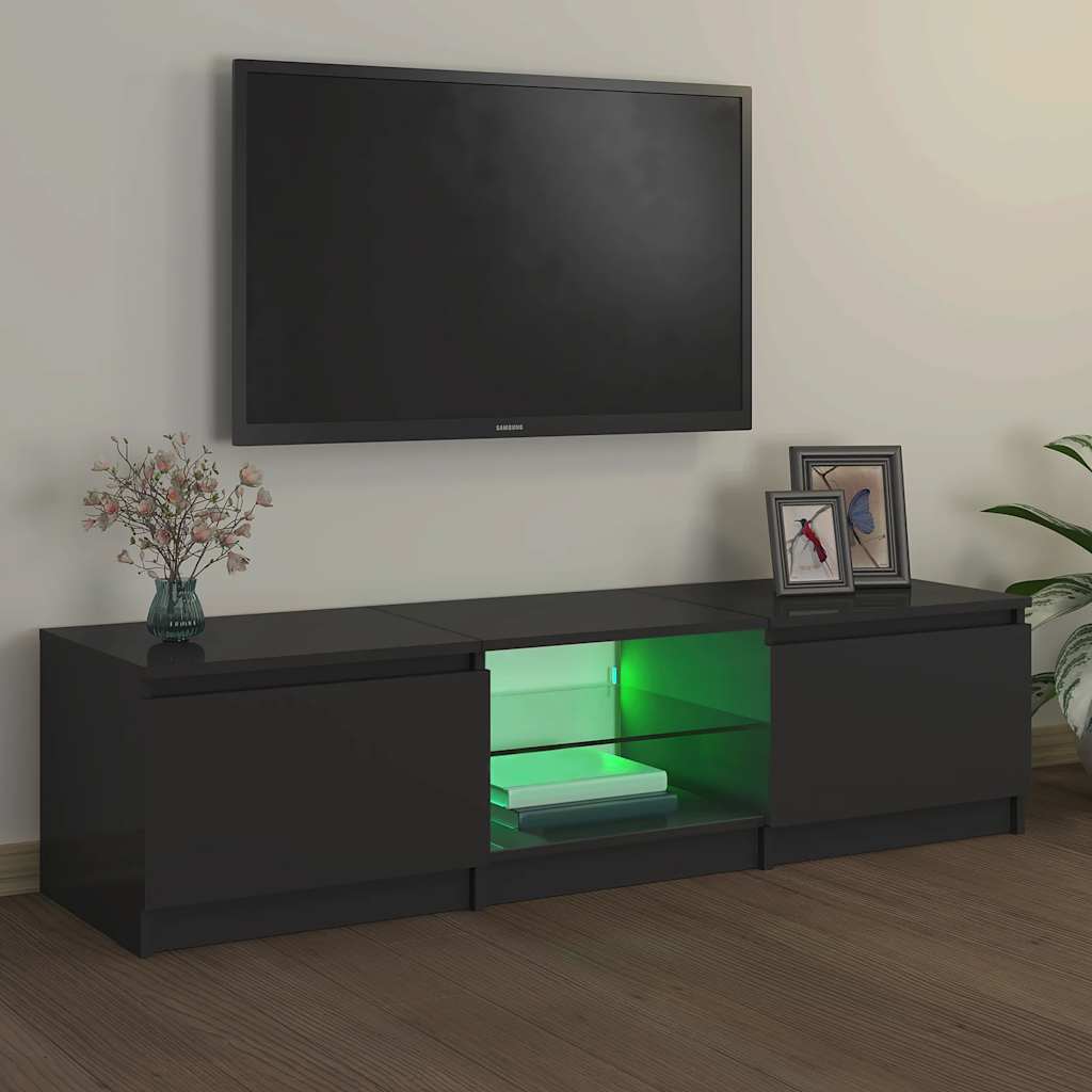 Έπιπλο Τηλεόρασης με LED Γκρι 140x40x36 εκ.