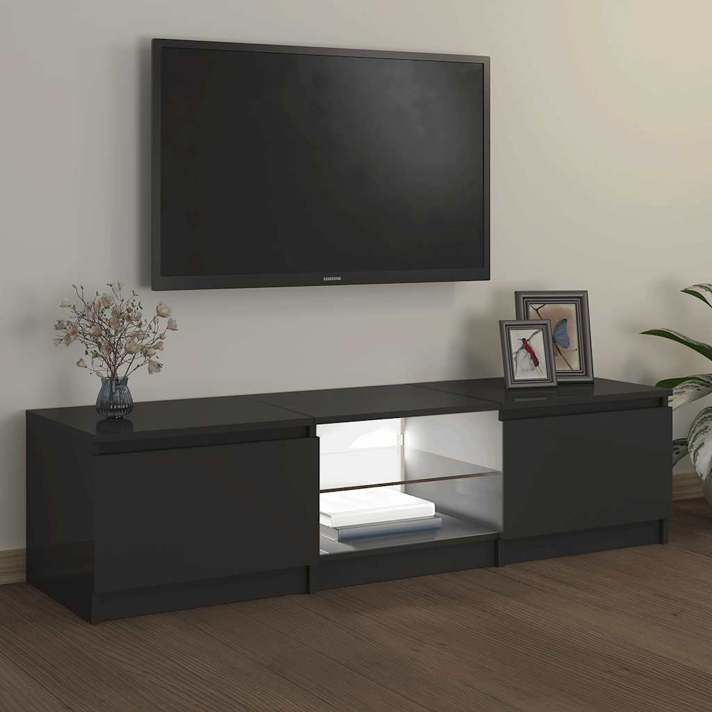 Έπιπλο Τηλεόρασης με LED Γκρι 140x40x36 εκ.