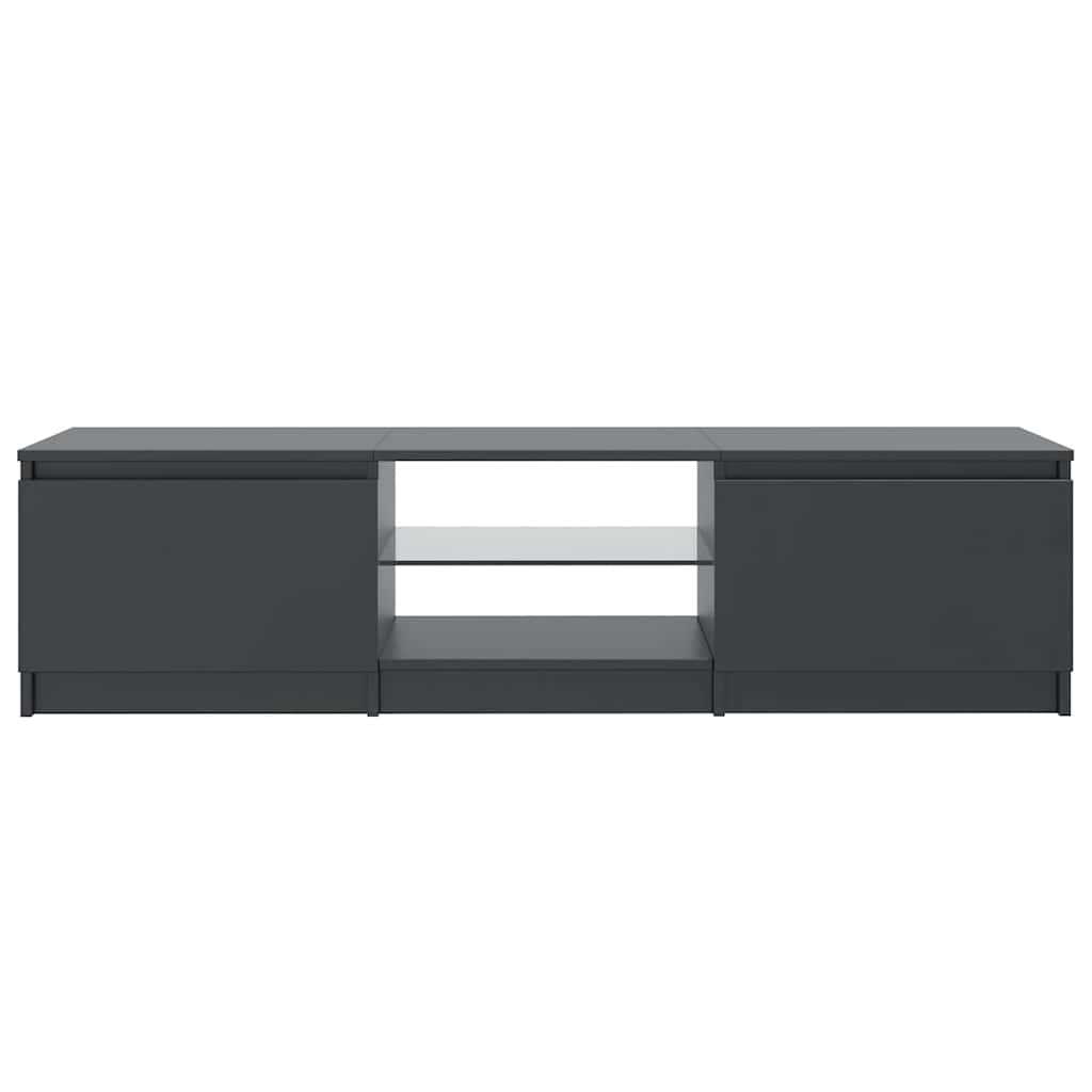 Έπιπλο Τηλεόρασης με LED Γκρι 140x40x36 εκ.