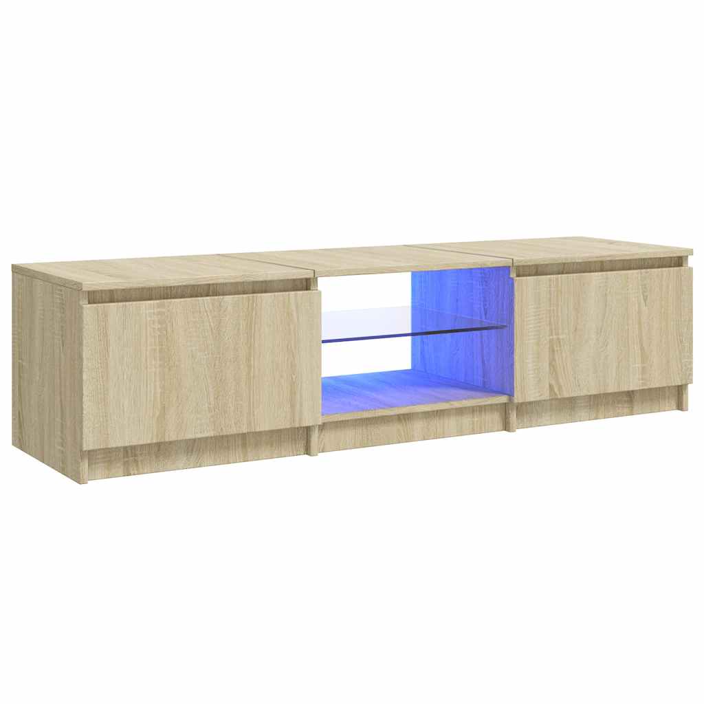 Έπιπλο Τηλεόρασης με LED Sonoma Δρυς 140x40x36 εκ. - Pakobazaar