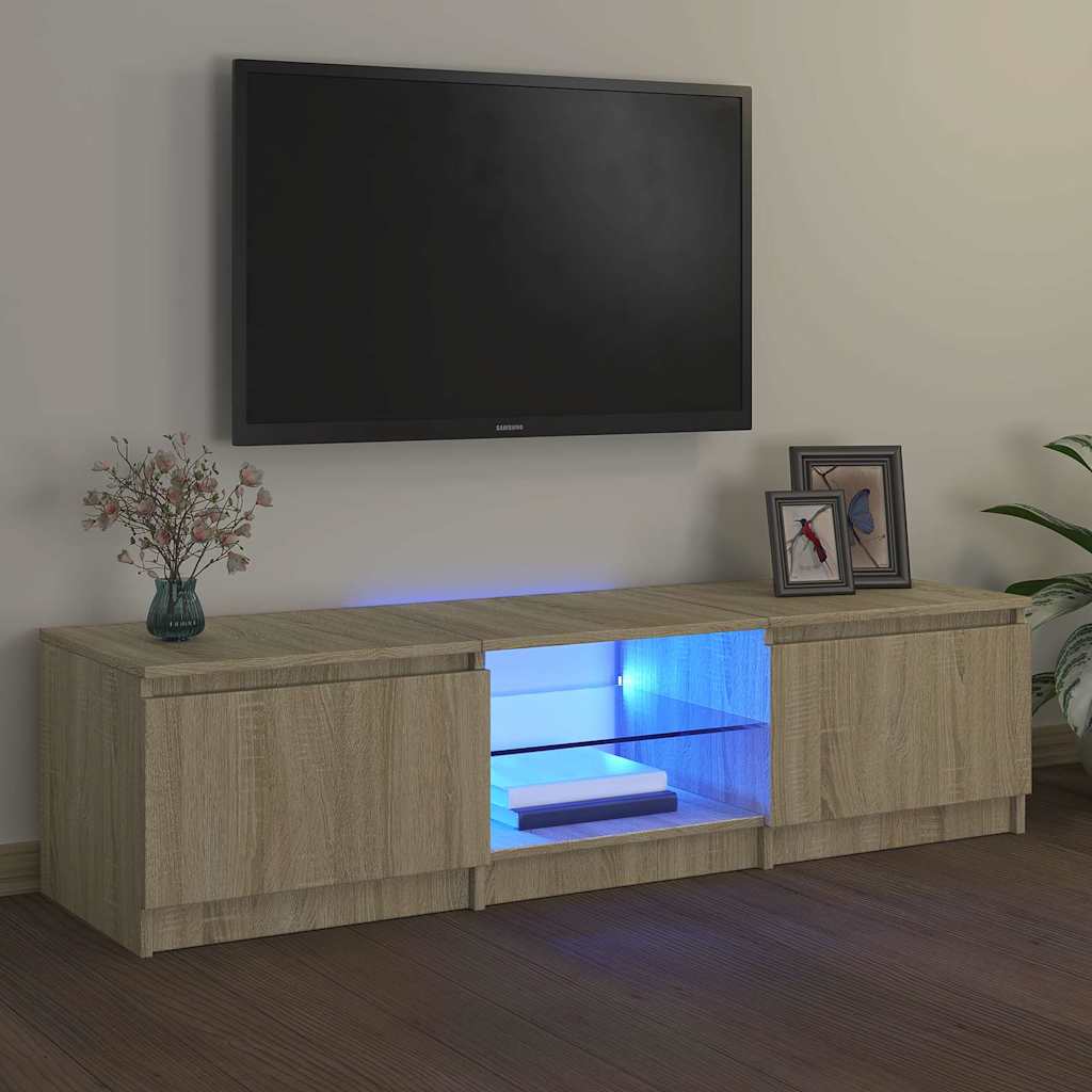 Έπιπλο Τηλεόρασης με LED Sonoma Δρυς 140x40x36 εκ. - Pakobazaar