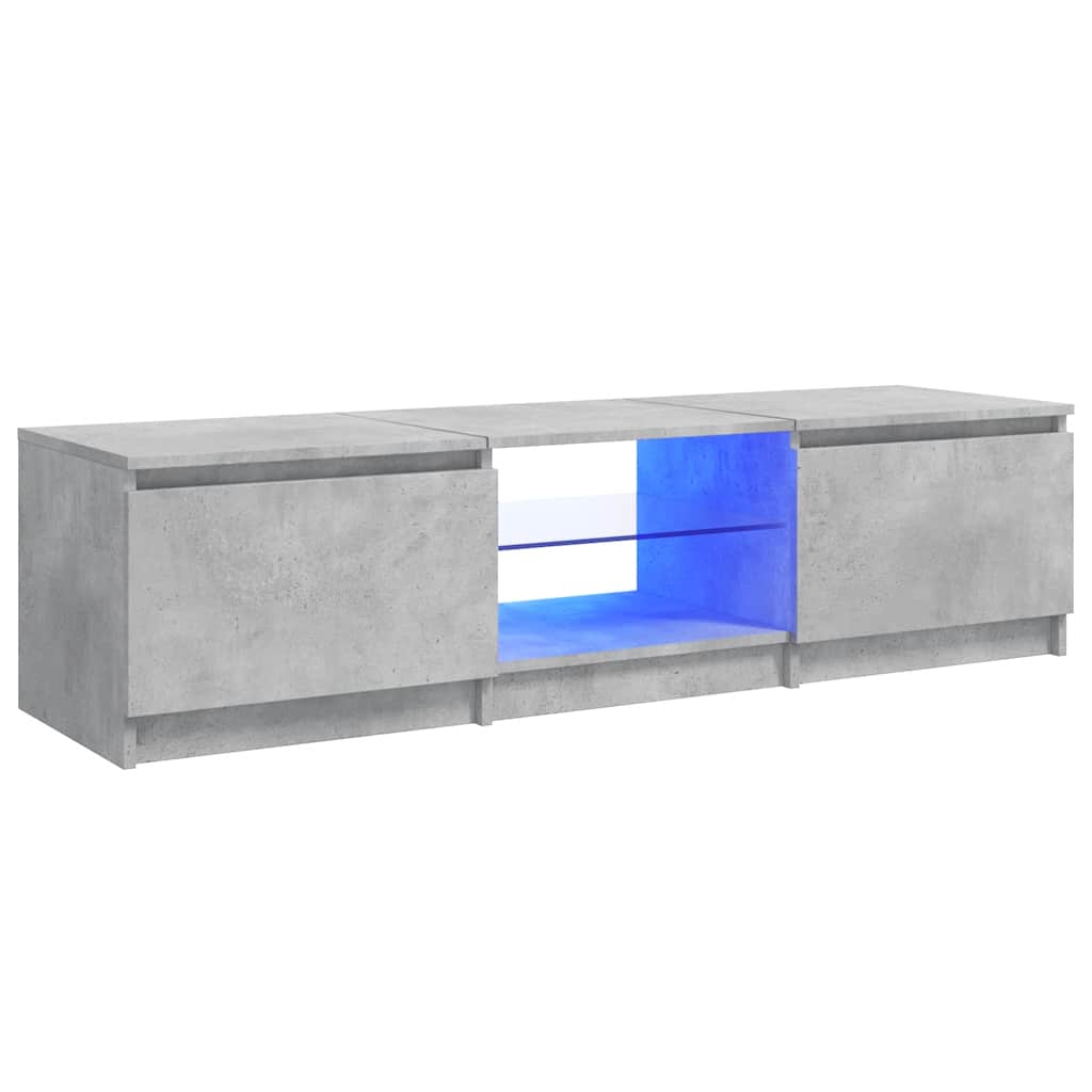 Έπιπλο Τηλεόρασης με LED Γκρι Σκυροδέματος 140x40x36 εκ. - Pakobazaar