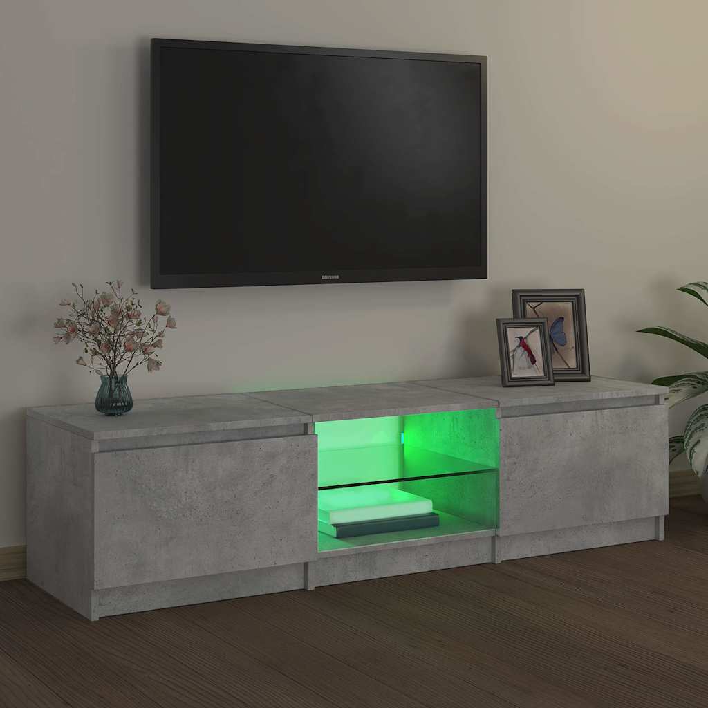 Έπιπλο Τηλεόρασης με LED Γκρι Σκυροδέματος 140x40x36 εκ. - Pakobazaar