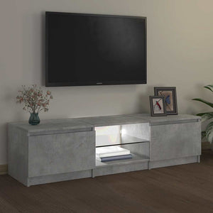 Έπιπλο Τηλεόρασης με LED Γκρι Σκυροδέματος 140x40x36 εκ. - Pakobazaar