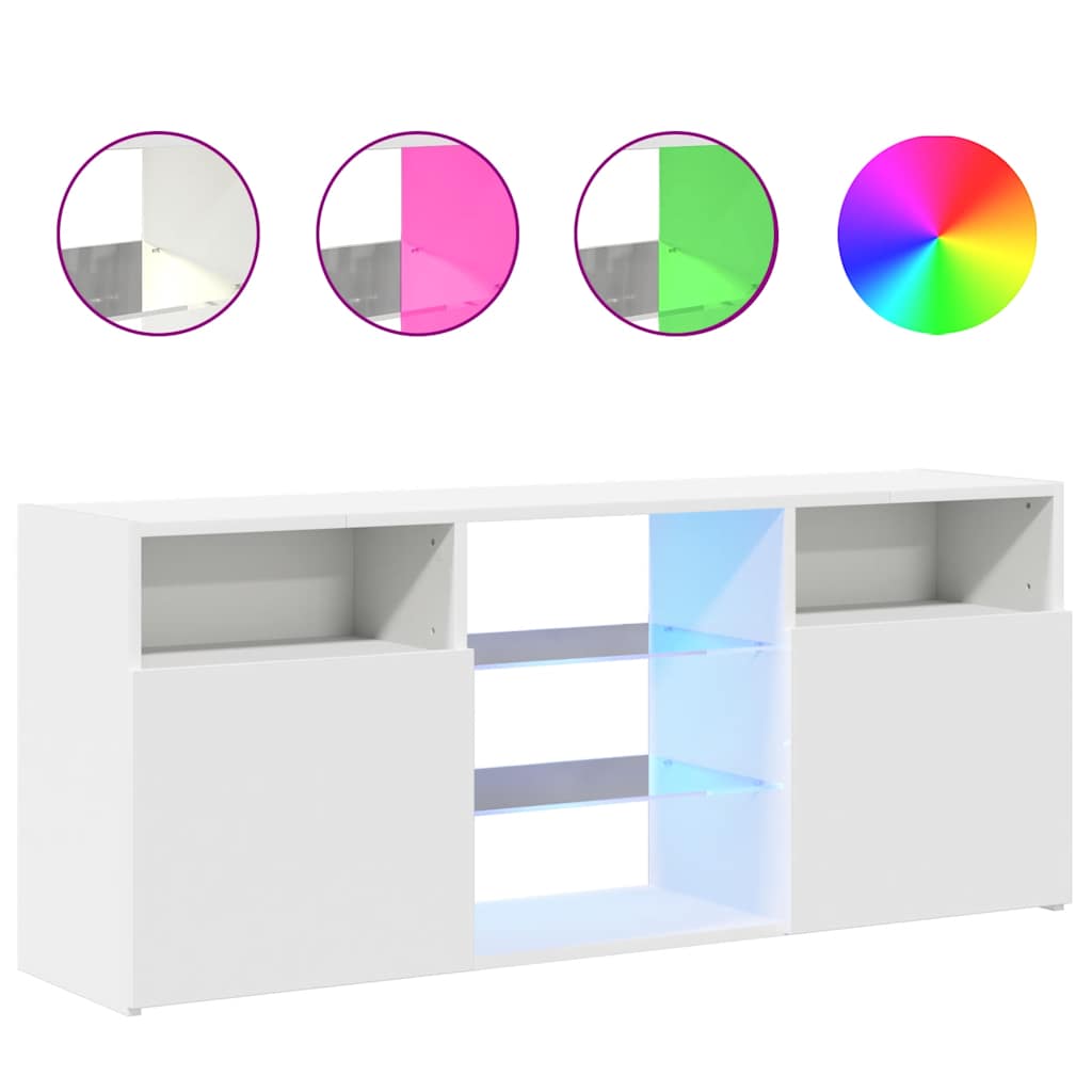 Έπιπλο Τηλεόρασης με LED Λευκό 120x30x50 εκ. - Pakobazaar
