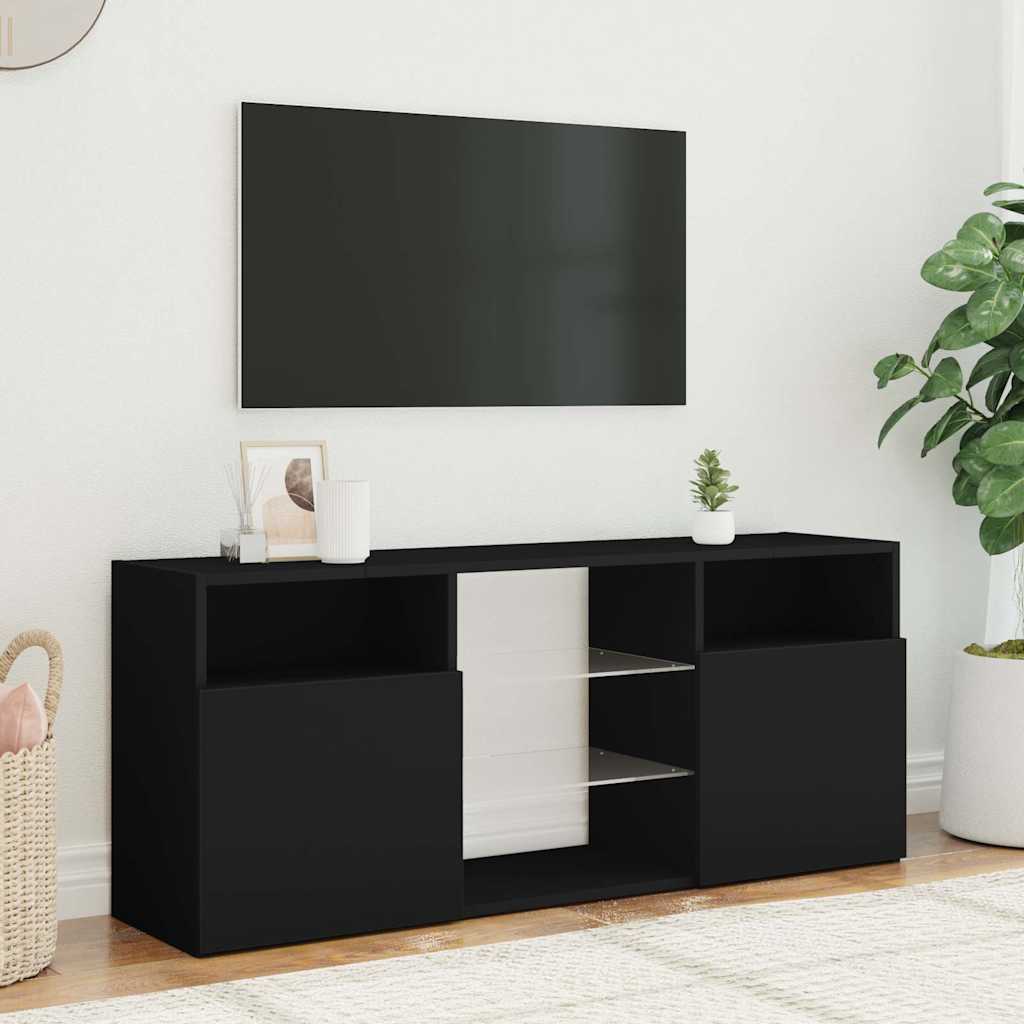 Έπιπλο Τηλεόρασης με LED Μαύρο 120x35x15,5 εκ. - Pakobazaar