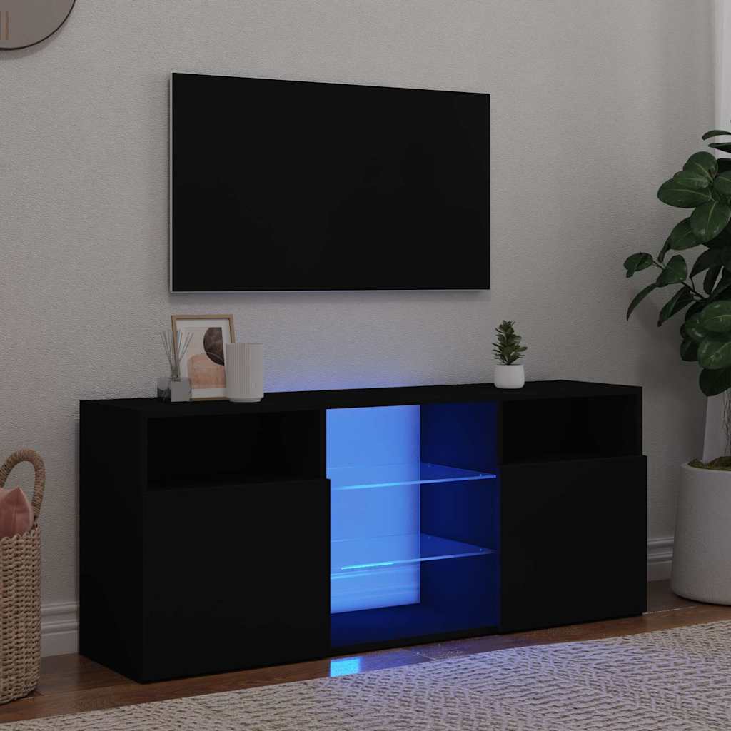 Έπιπλο Τηλεόρασης με LED Μαύρο 120x35x15,5 εκ. - Pakobazaar