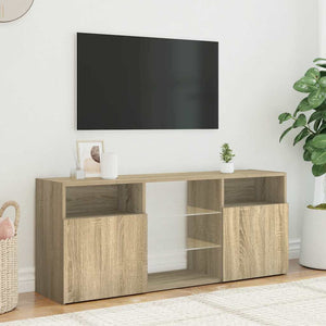 Έπιπλο Τηλεόρασης με LED Sonoma Δρυς 120x30x50 εκ. - Pakobazaar