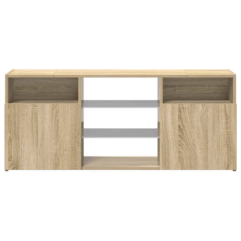 Έπιπλο Τηλεόρασης με LED Sonoma Δρυς 120x30x50 εκ. - Pakobazaar