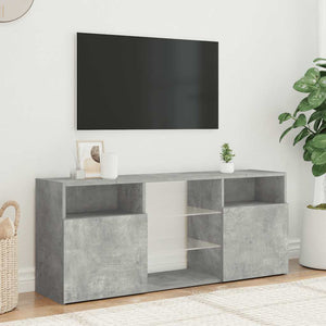 Έπιπλο Τηλεόρασης με LED Γκρι Σκυροδέματος 120x30x50 εκ. - Pakobazaar
