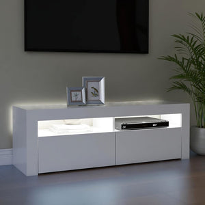 Έπιπλο Τηλεόρασης με LED Καφέ Λευκό 120x30x50 εκ. - Pakobazaar