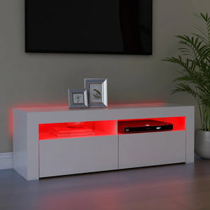 Έπιπλο Τηλεόρασης με LED Καφέ Λευκό 120x30x50 εκ. - Pakobazaar