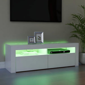 Έπιπλο Τηλεόρασης με LED Καφέ Λευκό 120x30x50 εκ. - Pakobazaar
