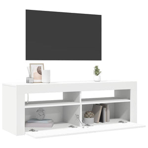 Έπιπλο Τηλεόρασης με LED Καφέ Λευκό 120x30x50 εκ. - Pakobazaar
