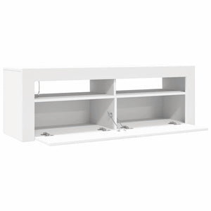 Έπιπλο Τηλεόρασης με LED Καφέ Λευκό 120x30x50 εκ. - Pakobazaar