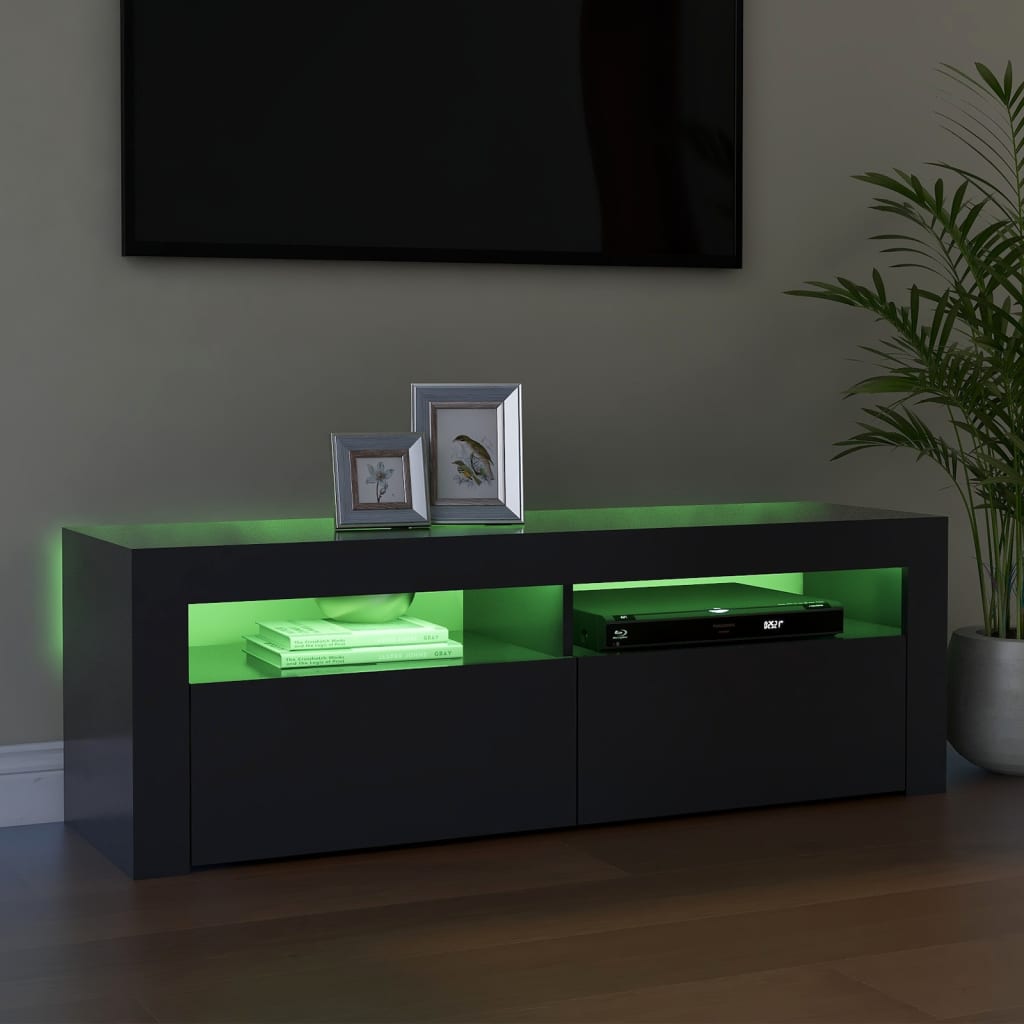 Έπιπλο Τηλεόρασης με LED Γκρι 120 x 35 x 40 εκ.
