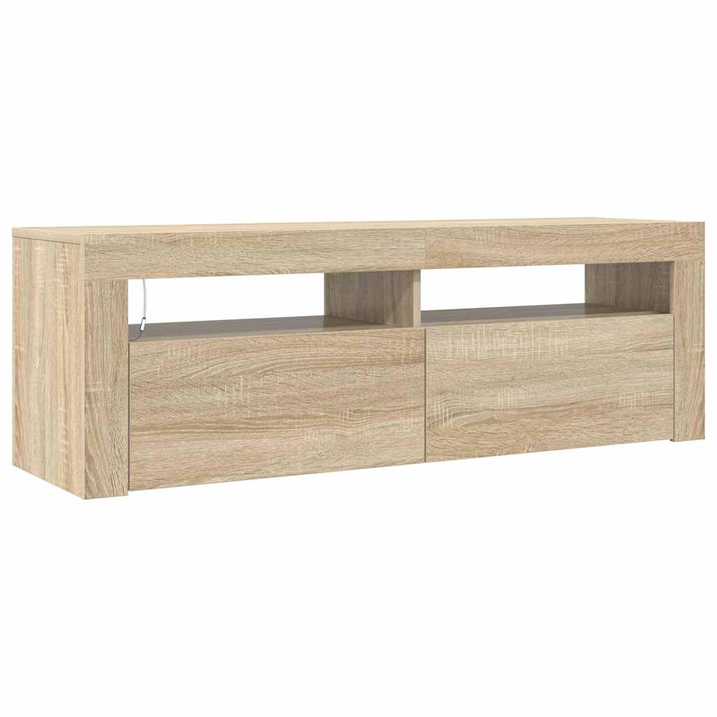 Έπιπλο Τηλεόρασης με LED Sonoma Δρυς 120x35x40 εκ. - Pakobazaar