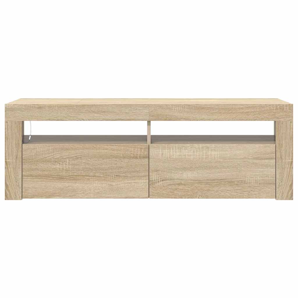 Έπιπλο Τηλεόρασης με LED Sonoma Δρυς 120x35x40 εκ. - Pakobazaar