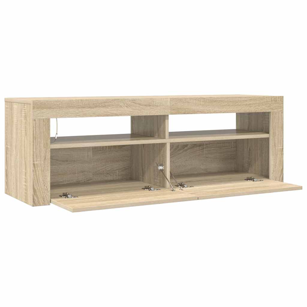 Έπιπλο Τηλεόρασης με LED Sonoma Δρυς 120x35x40 εκ. - Pakobazaar