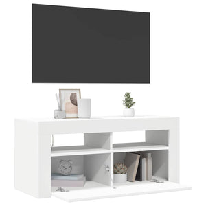 Έπιπλο Τηλεόρασης με LED Λευκό 90 x 35 x 40 εκ. - Pakobazaar