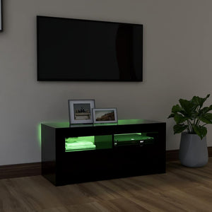 Έπιπλο Τηλεόρασης με LED Μαύρο 90 x 35 x 40 εκ. - Pakobazaar