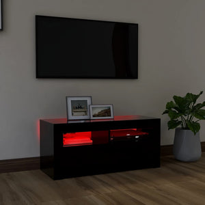 Έπιπλο Τηλεόρασης με LED Μαύρο 90 x 35 x 40 εκ. - Pakobazaar