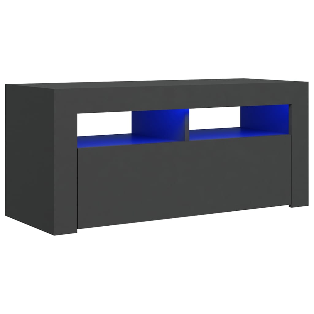 Έπιπλο Τηλεόρασης με LED Γκρι 90 x 35 x 40 εκ.