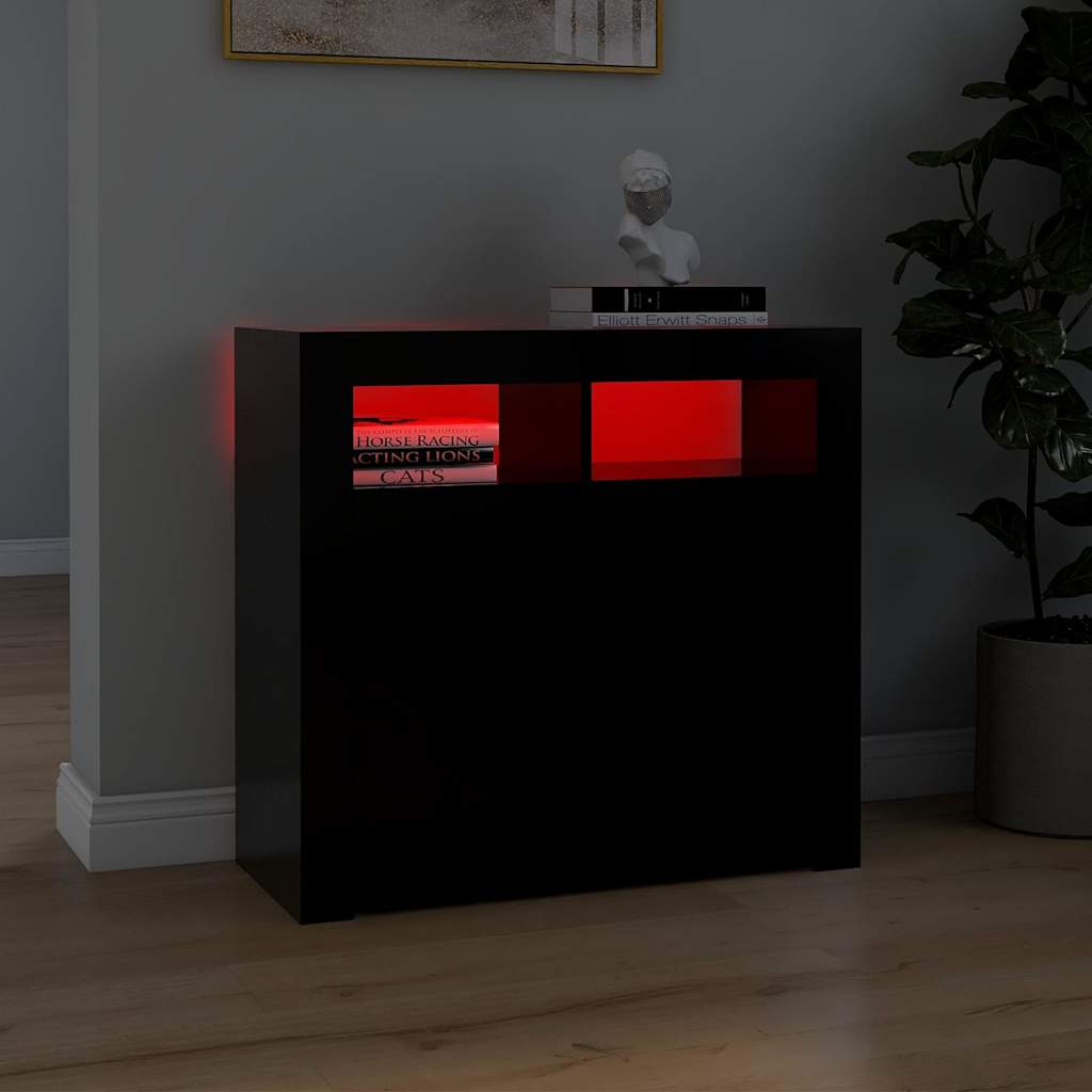 Ντουλάπι με LED Μαύρο 80 x 35 x 75 εκ. - Pakobazaar