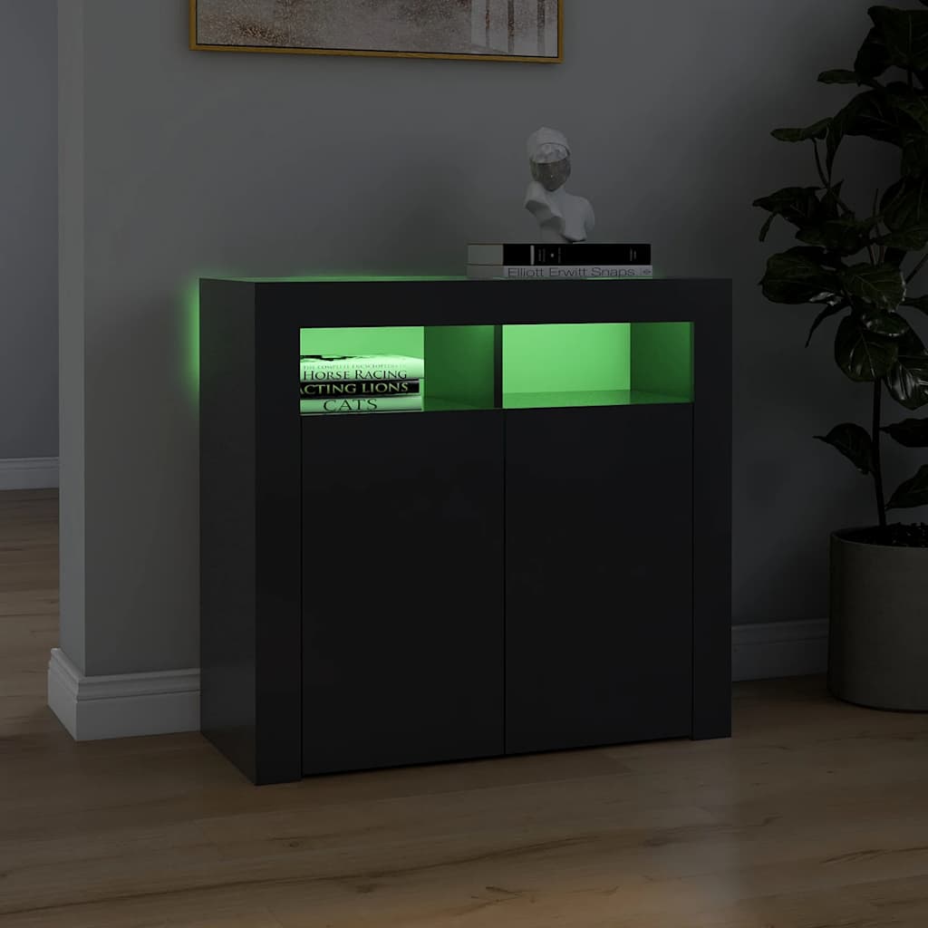 Ντουλάπι με LED Γκρι 80 x 35 x 75 εκ.