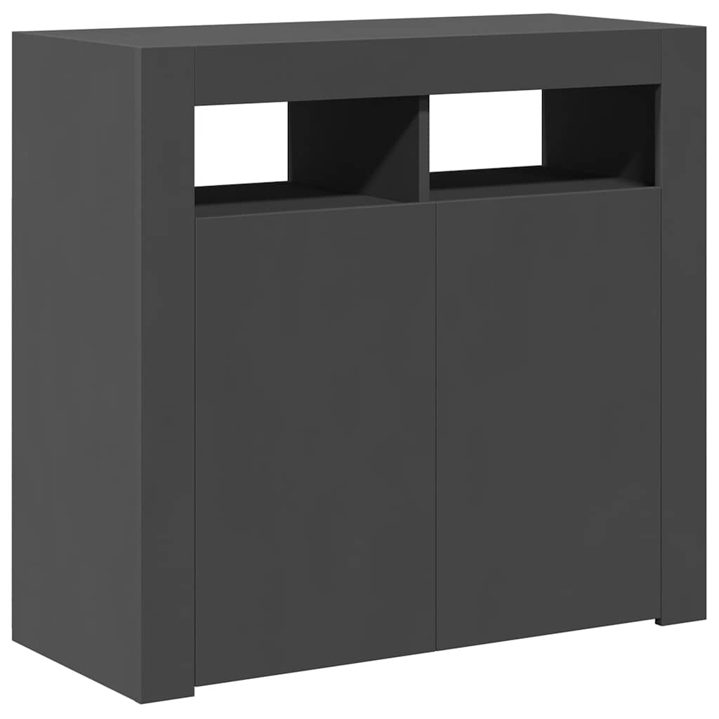 Ντουλάπι με LED Γκρι 80 x 35 x 75 εκ.