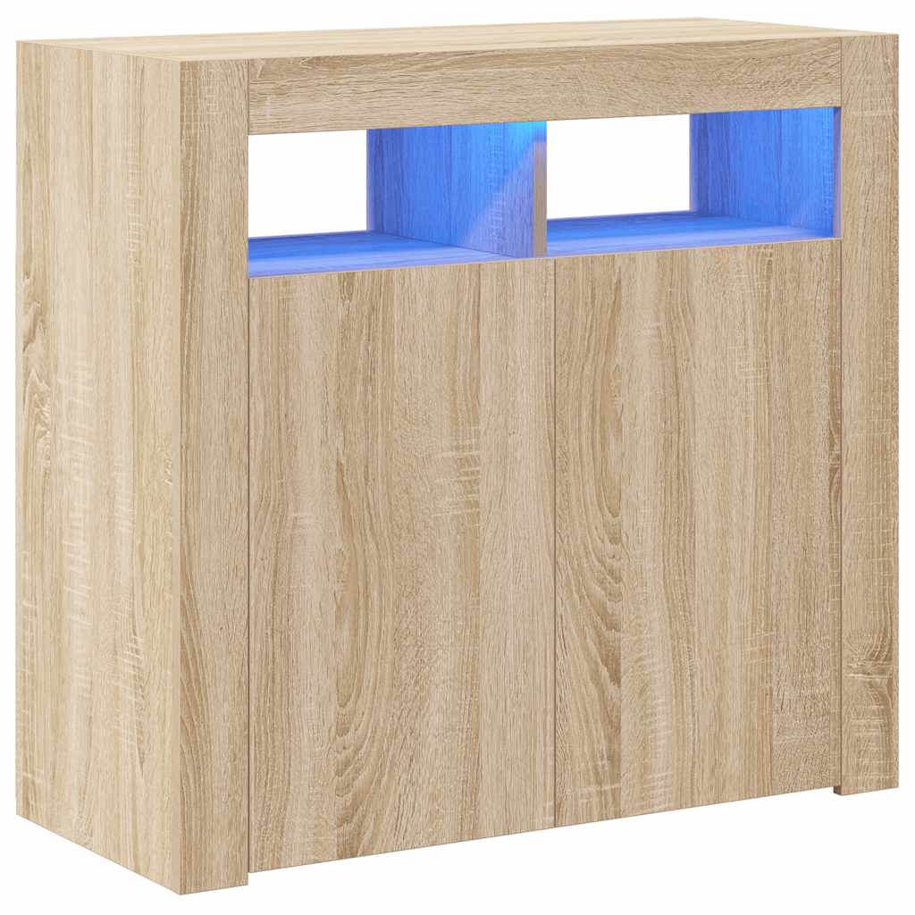 Ντουλάπι με LED Sonoma Δρυς 80 x 35 x 75 εκ. - Pakobazaar