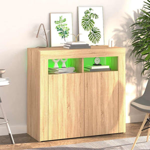 Ντουλάπι με LED Sonoma Δρυς 80 x 35 x 75 εκ. - Pakobazaar