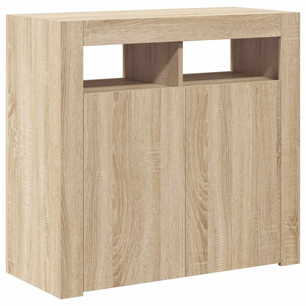 Ντουλάπι με LED Sonoma Δρυς 80 x 35 x 75 εκ. - Pakobazaar