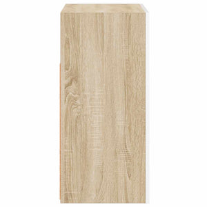 Ντουλάπι με LED Λευκό/Sonoma Δρυς 80 x 35 x 75 εκ.