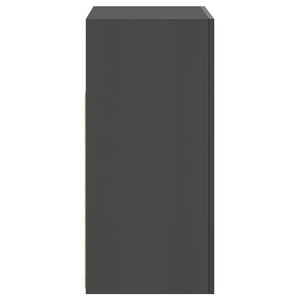 Ντουλάπι με LED Γυαλιστερό Γκρι 80 x 35 x 75 εκ.
