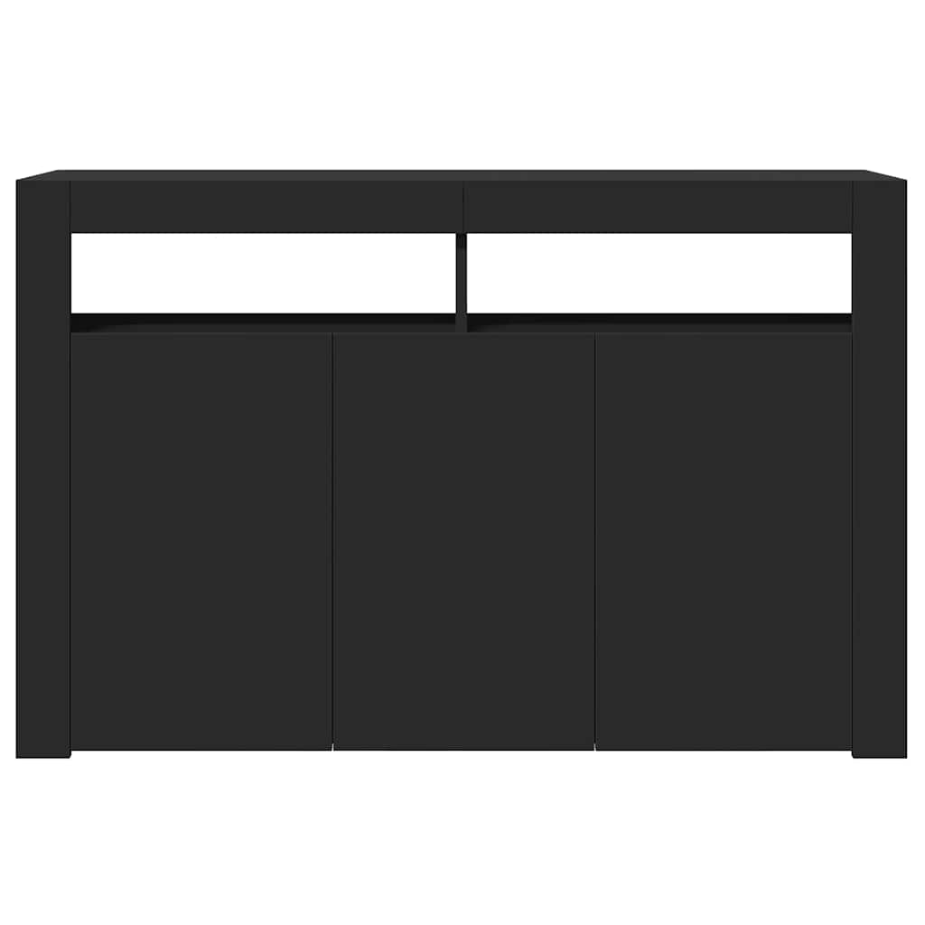 Μπουφές με LED Μαύρος 115,5x30x75 εκ. - Pakobazaar