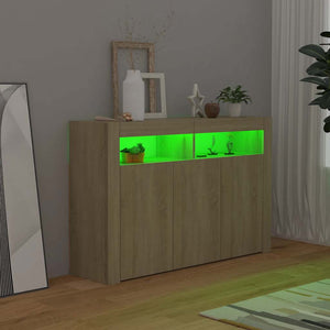 Μπουφές με LED Sonoma Δρυς 115,5 x 30 x 75 εκ. - Pakobazaar