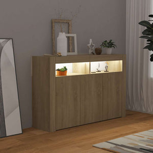 Μπουφές με LED Sonoma Δρυς 115,5 x 30 x 75 εκ. - Pakobazaar