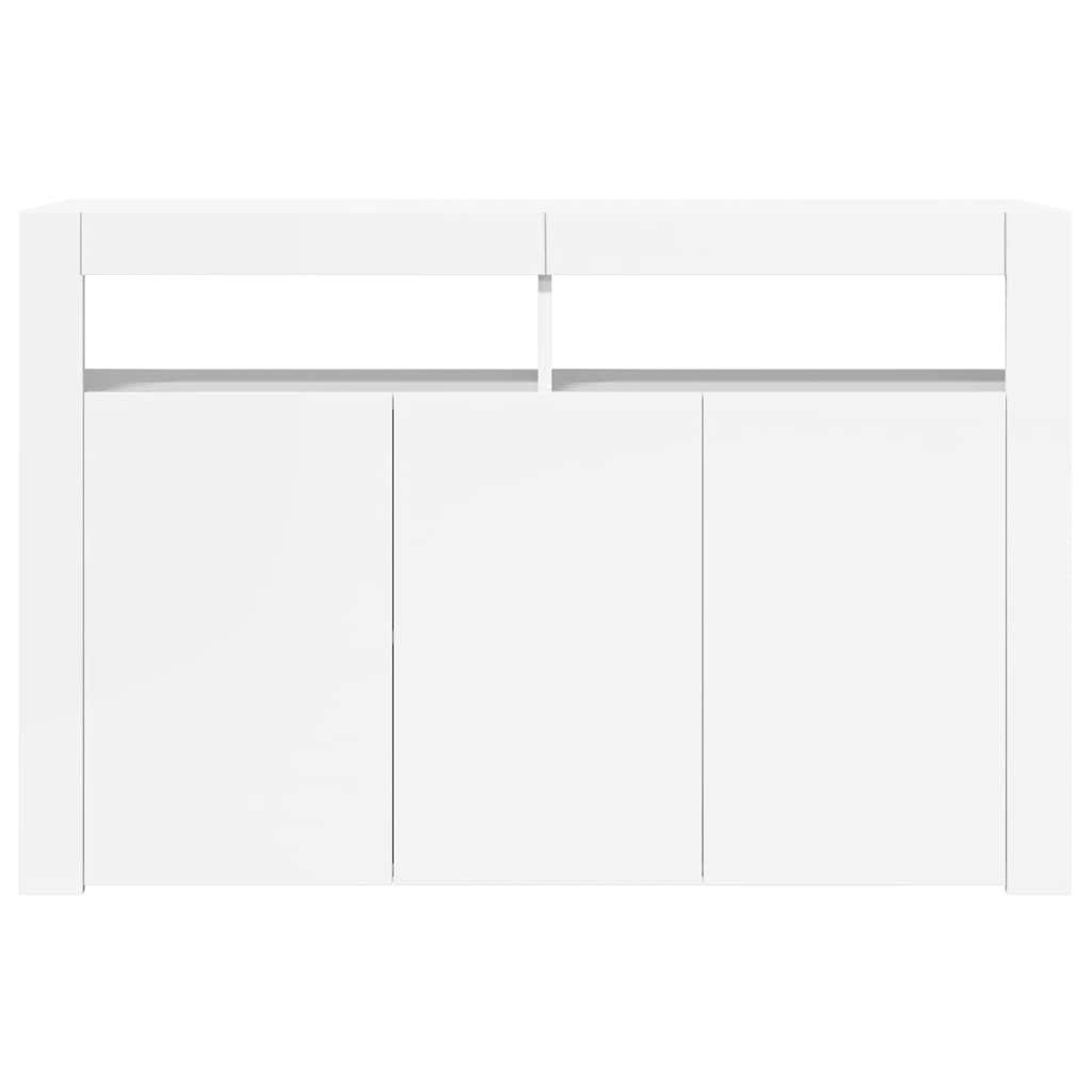 Μπουφές με LED Γυαλιστερό Λευκό 115,5 x 30 x 75 εκ. - Pakobazaar