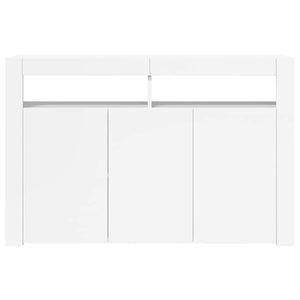 Μπουφές με LED Γυαλιστερό Λευκό 115,5 x 30 x 75 εκ. - Pakobazaar