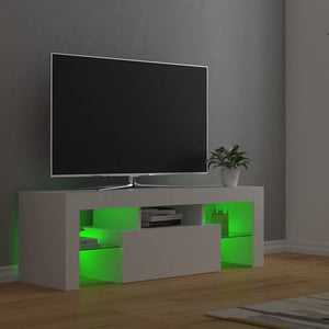 Έπιπλο Τηλεόρασης με LED Λευκό 120x30x40 εκ. - Pakobazaar