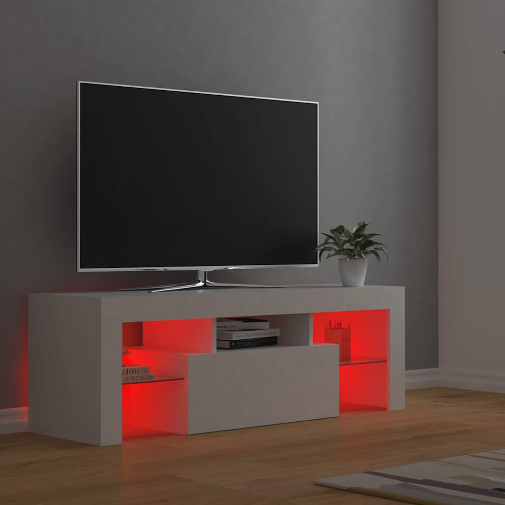 Έπιπλο Τηλεόρασης με LED Λευκό 120x30x40 εκ. - Pakobazaar