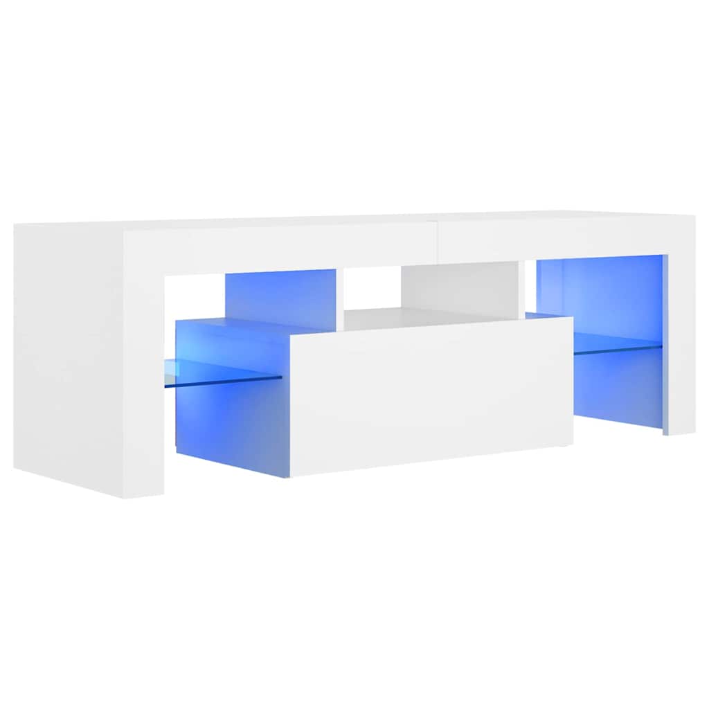 Έπιπλο Τηλεόρασης με LED Λευκό 120x30x40 εκ. - Pakobazaar